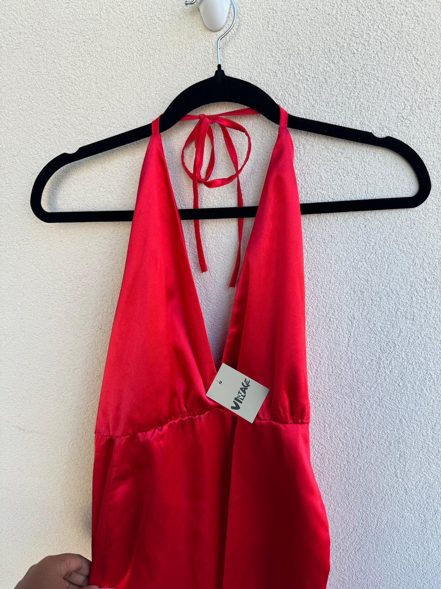 Vintage Silk Red Dress