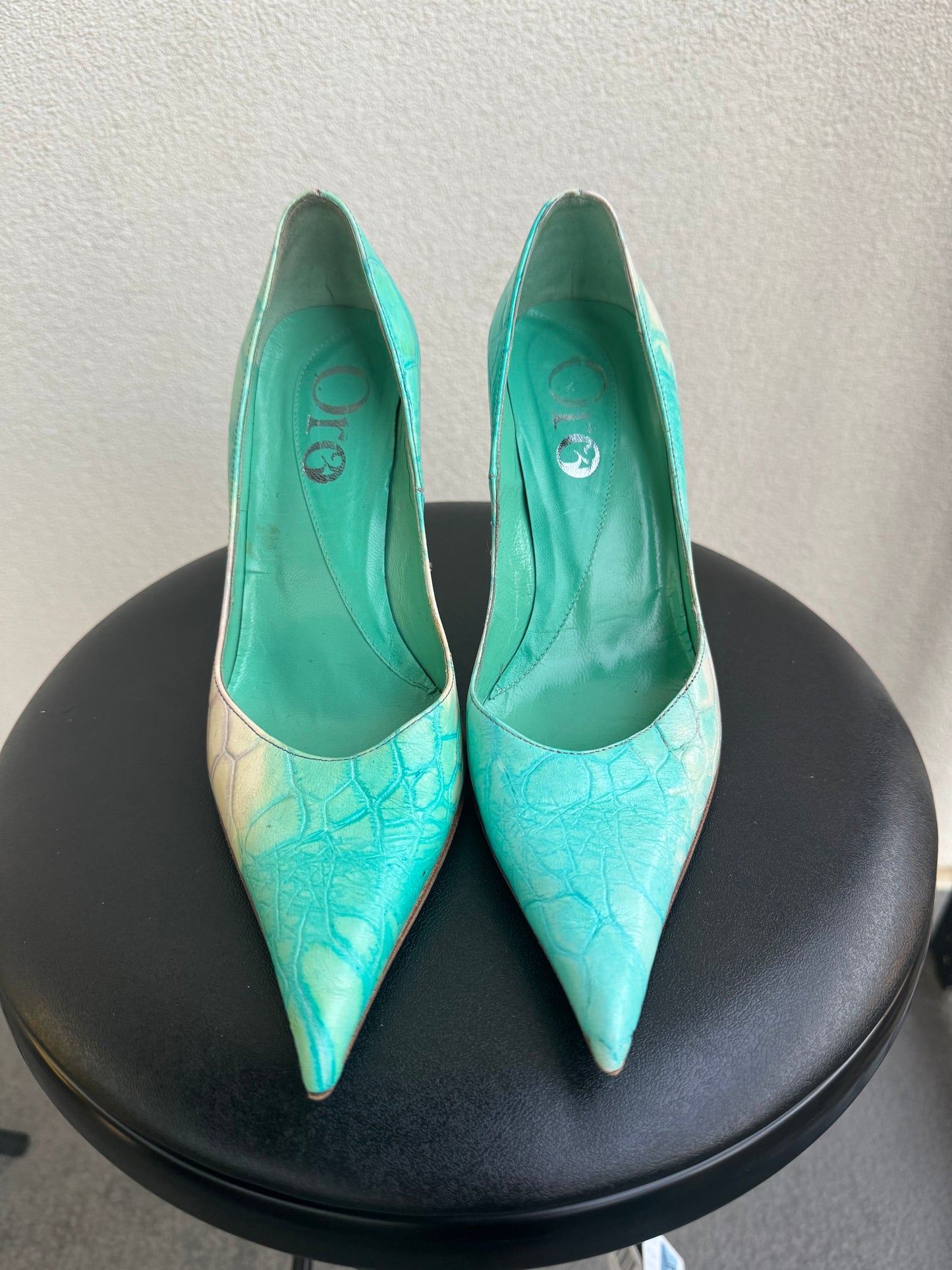 Vintage Italian Snakeskin Oro Heels