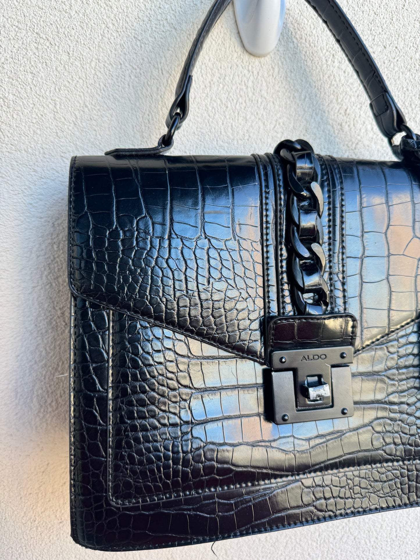 Aldo Snakeskin Box Purse