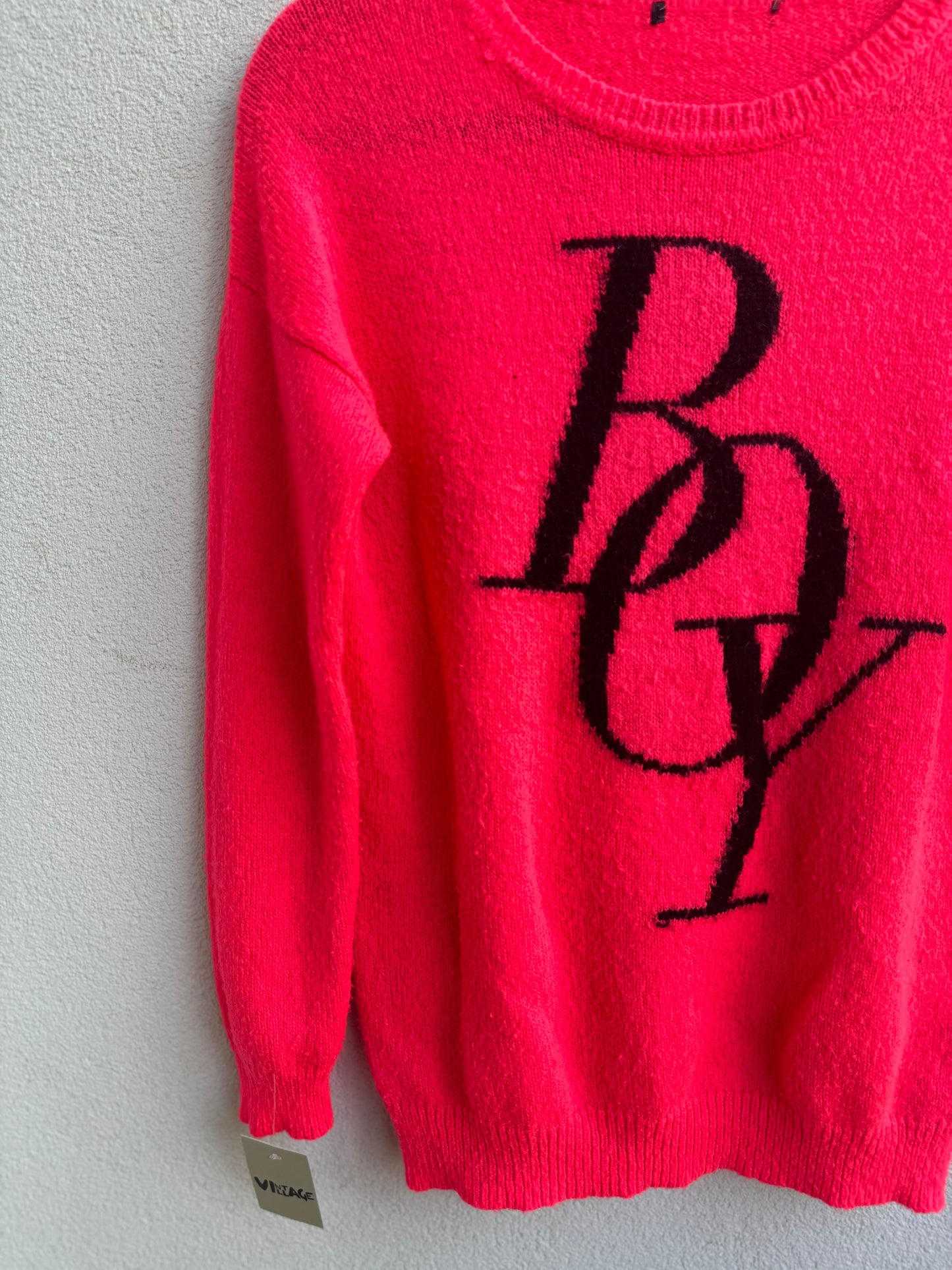 Hot Pink 'Boy' Sweater