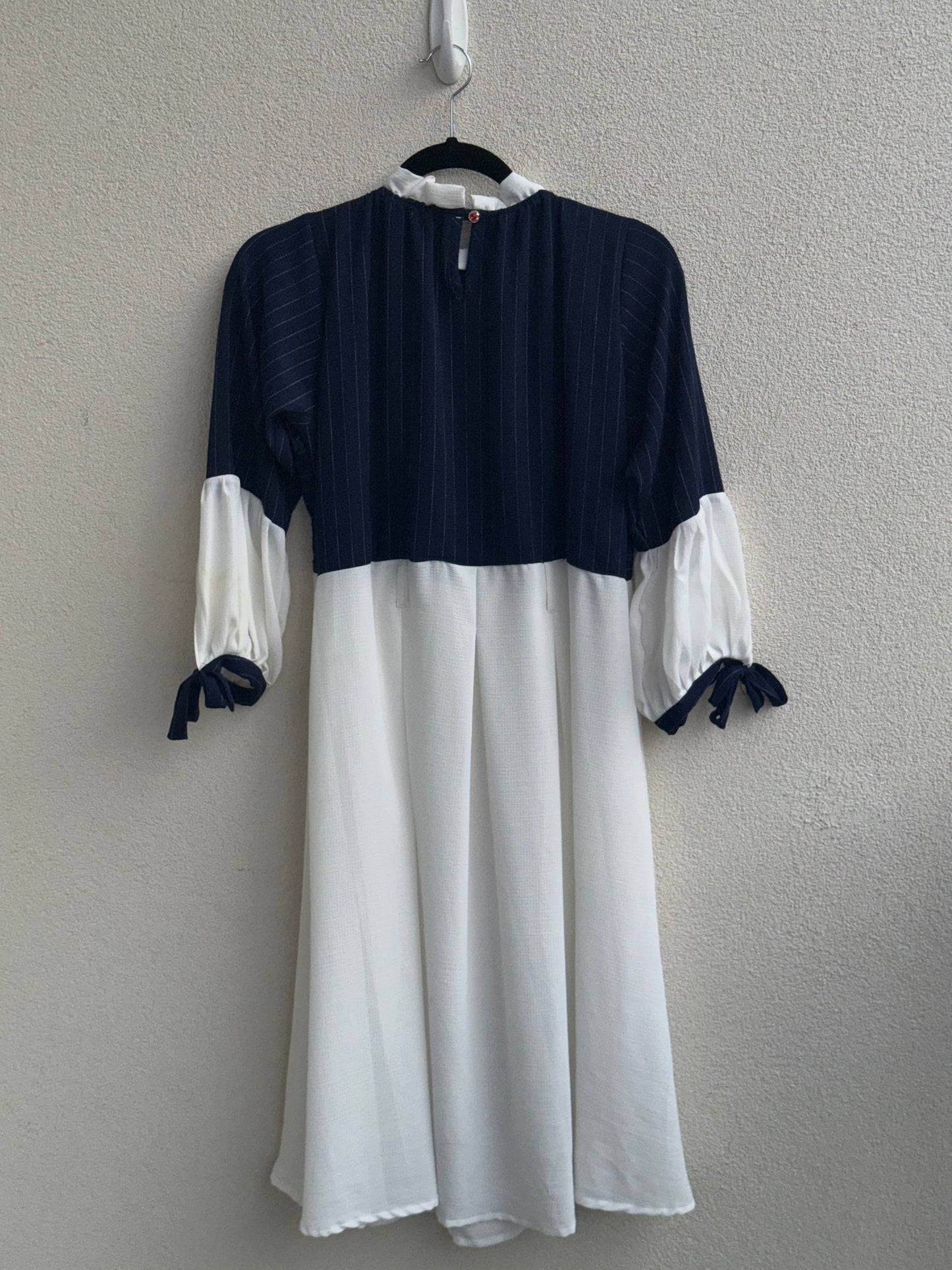 Vintage Navy & White Dress