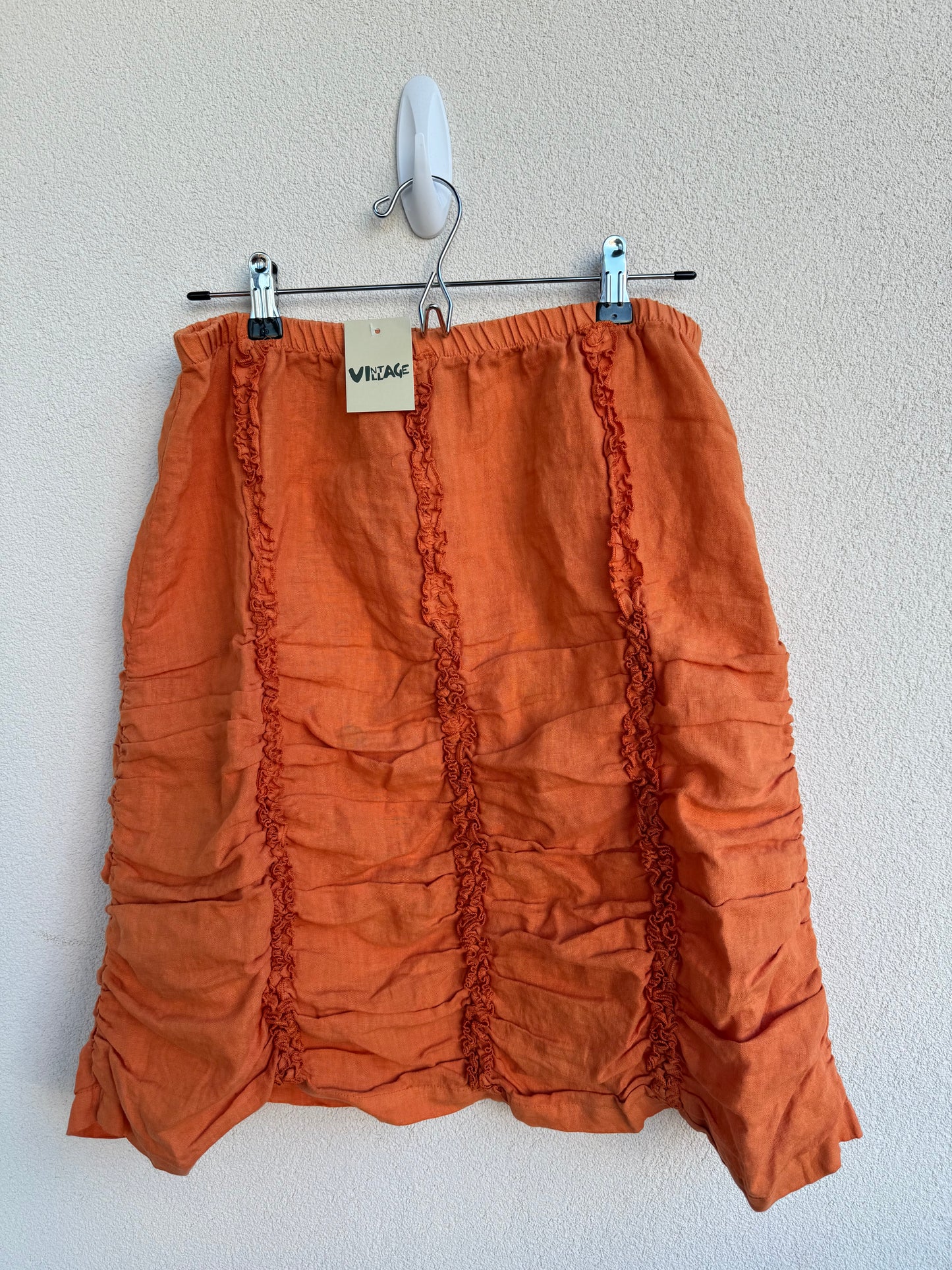 Allen Allen Orange Flow Skirt