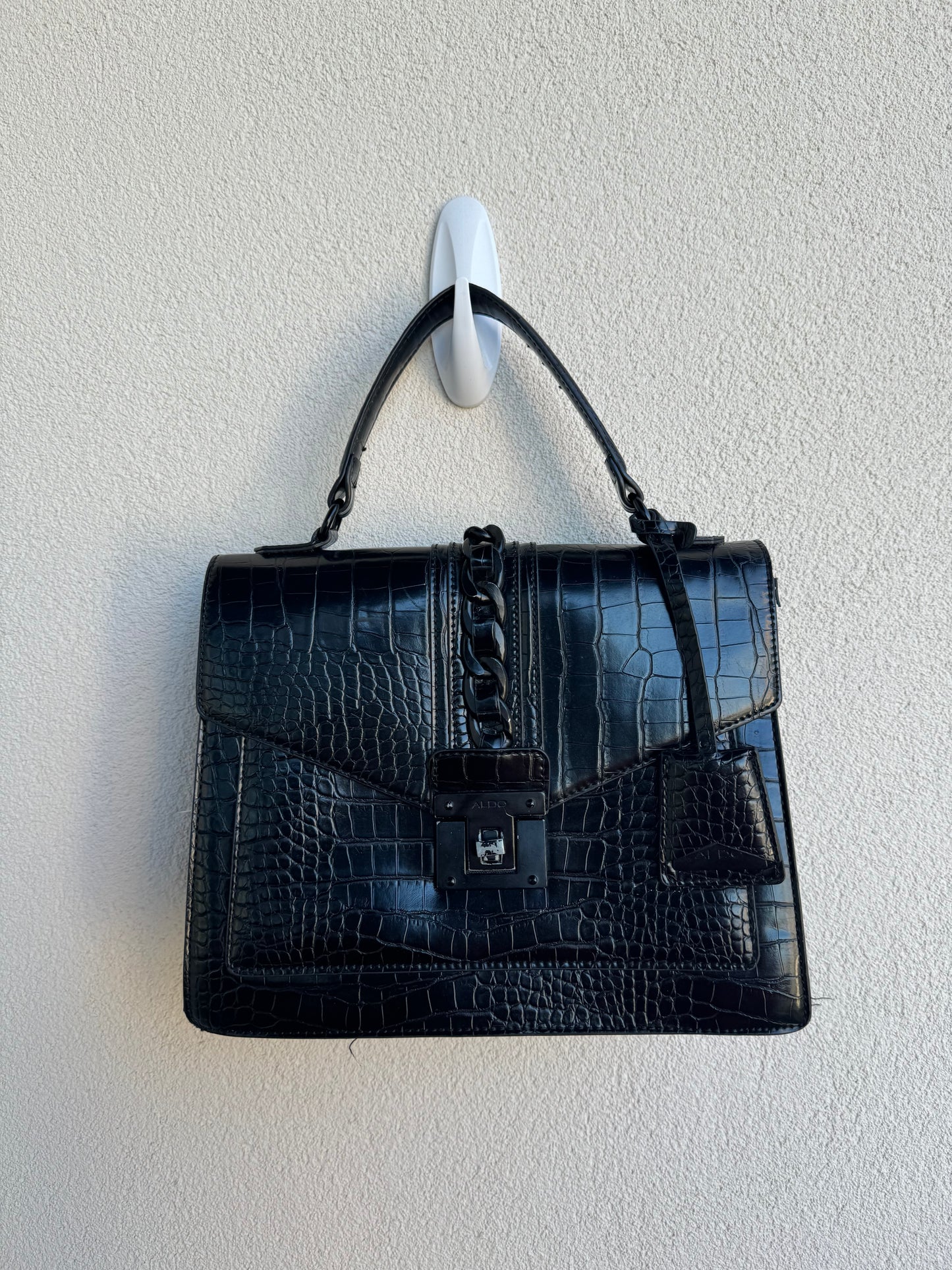 Aldo Snakeskin Box Purse