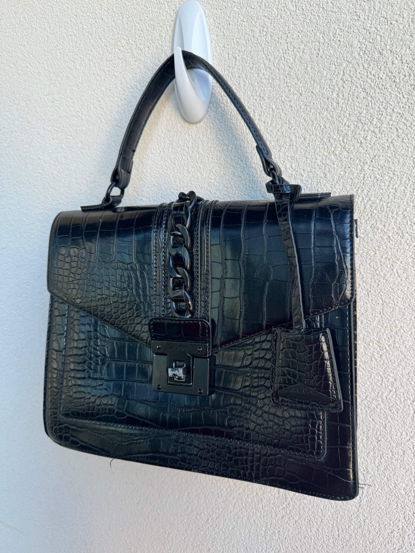 Aldo Snakeskin Box Purse