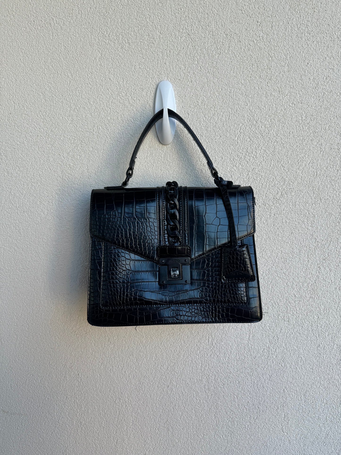 Aldo Snakeskin Box Purse
