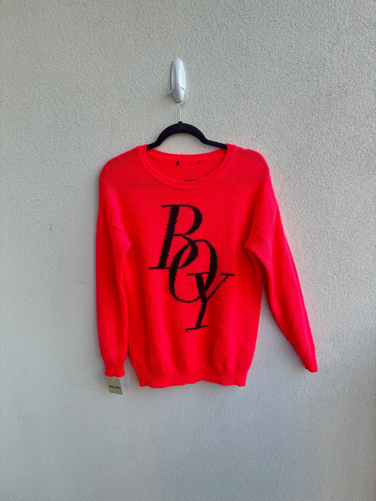 Hot Pink 'Boy' Sweater