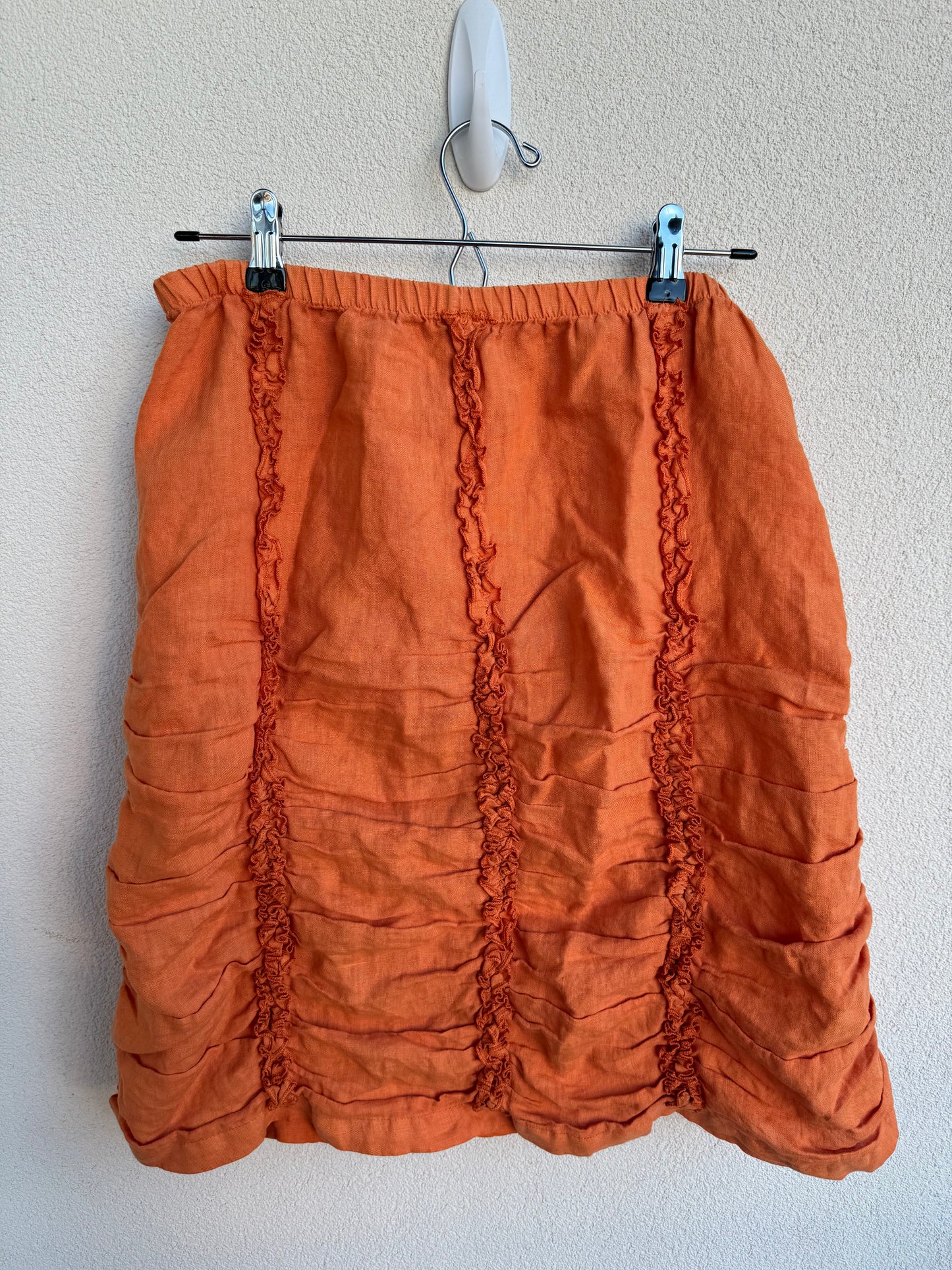 Allen Allen Orange Flow Skirt