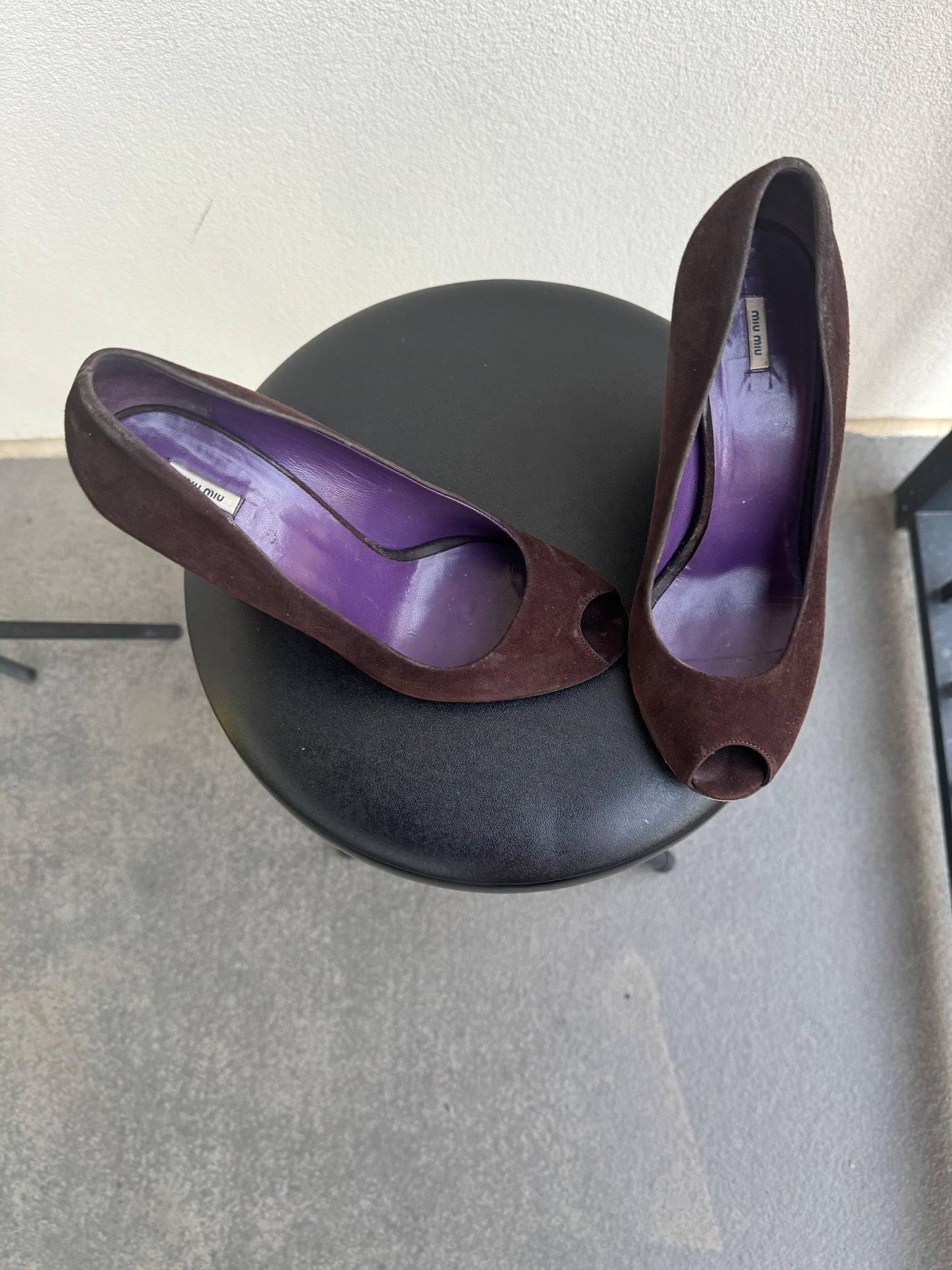 Vintage Miu Miu Suede Wedge Heel
