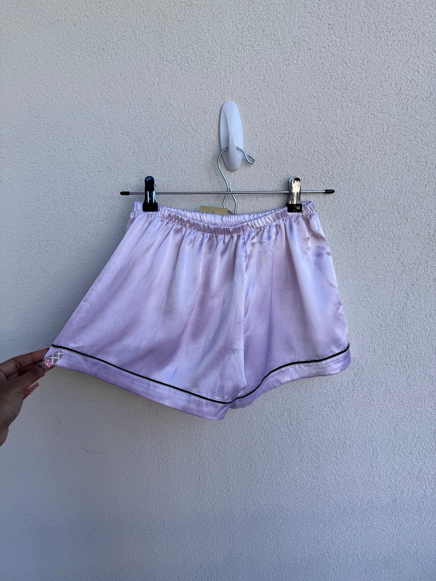 Pink Silk Shorts