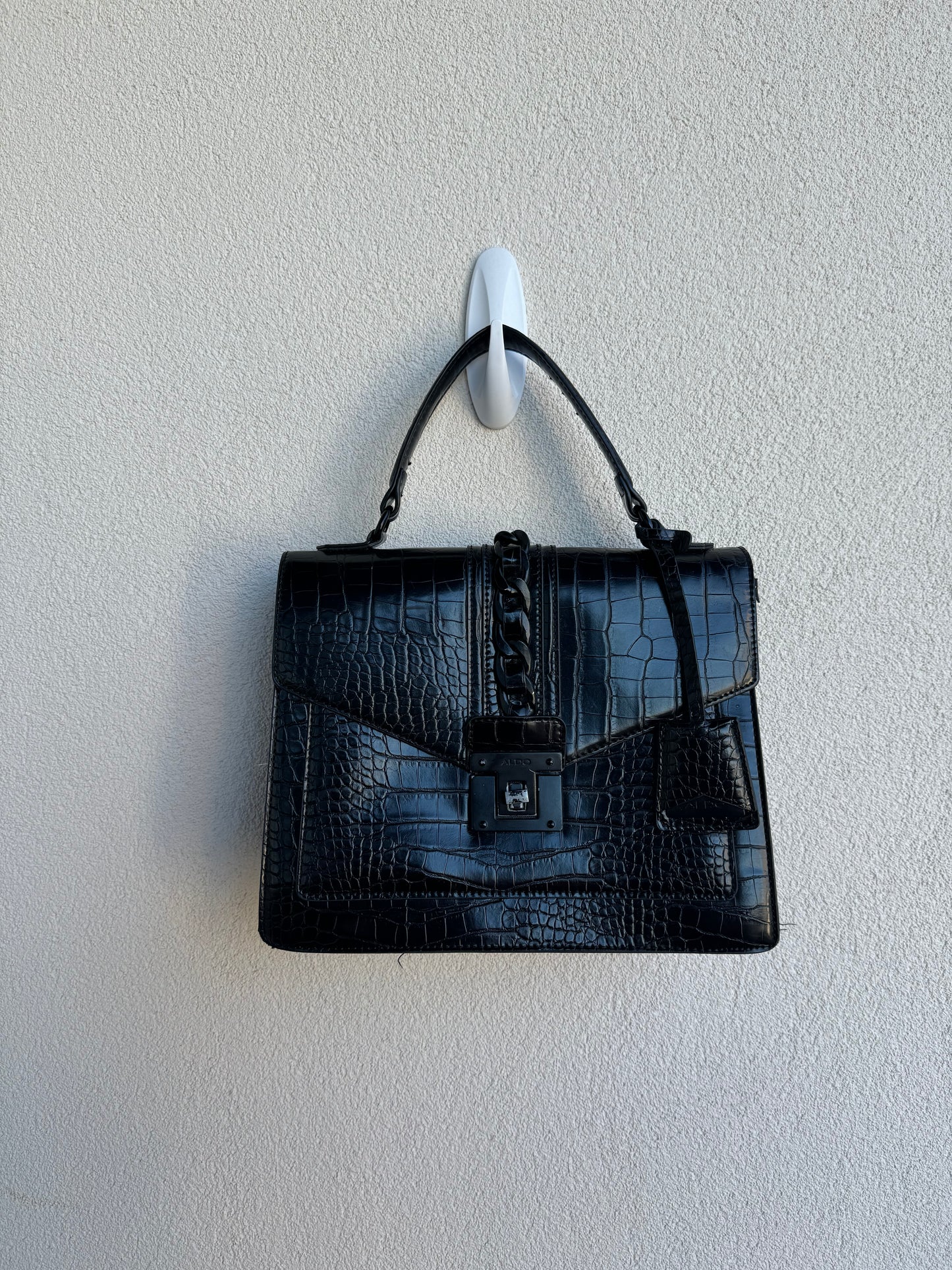 Aldo Snakeskin Box Purse
