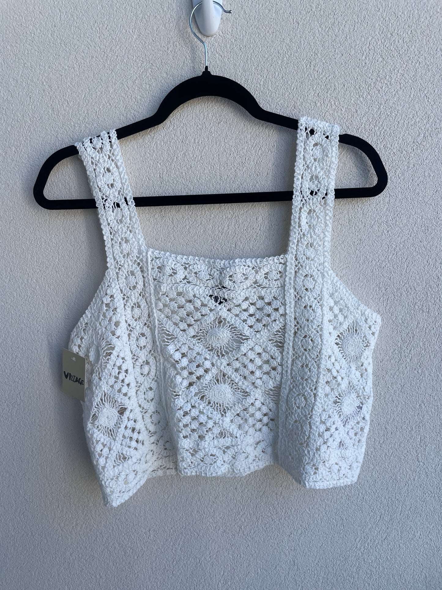 Crochet Chic: Vintage Knit Crop Tank