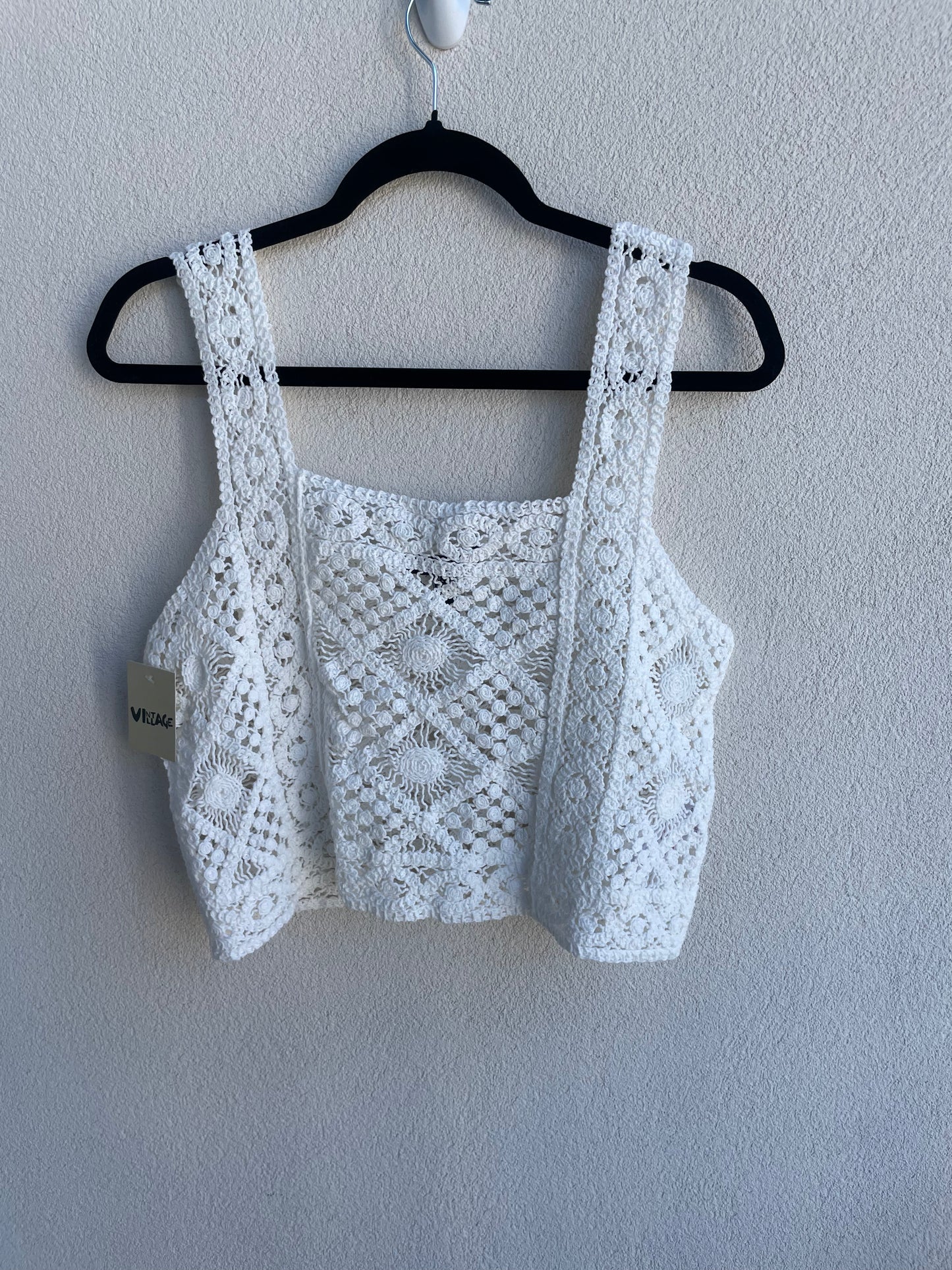 Crochet Chic: Vintage Knit Crop Tank