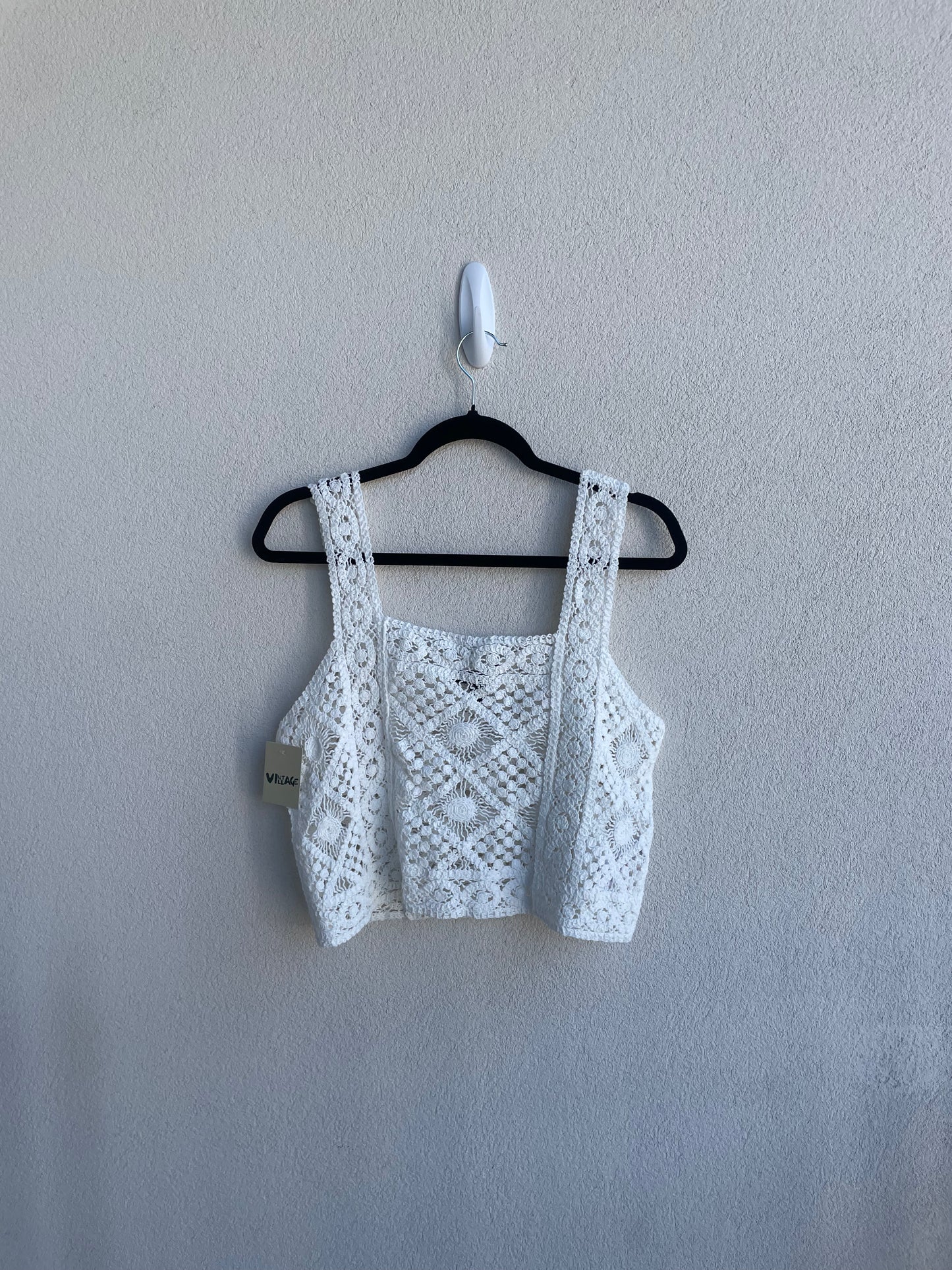 Crochet Chic: Vintage Knit Crop Tank