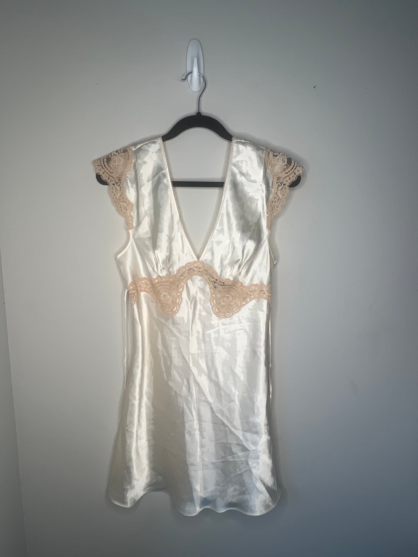 Vintage Silk Mini Slip w/ Lace