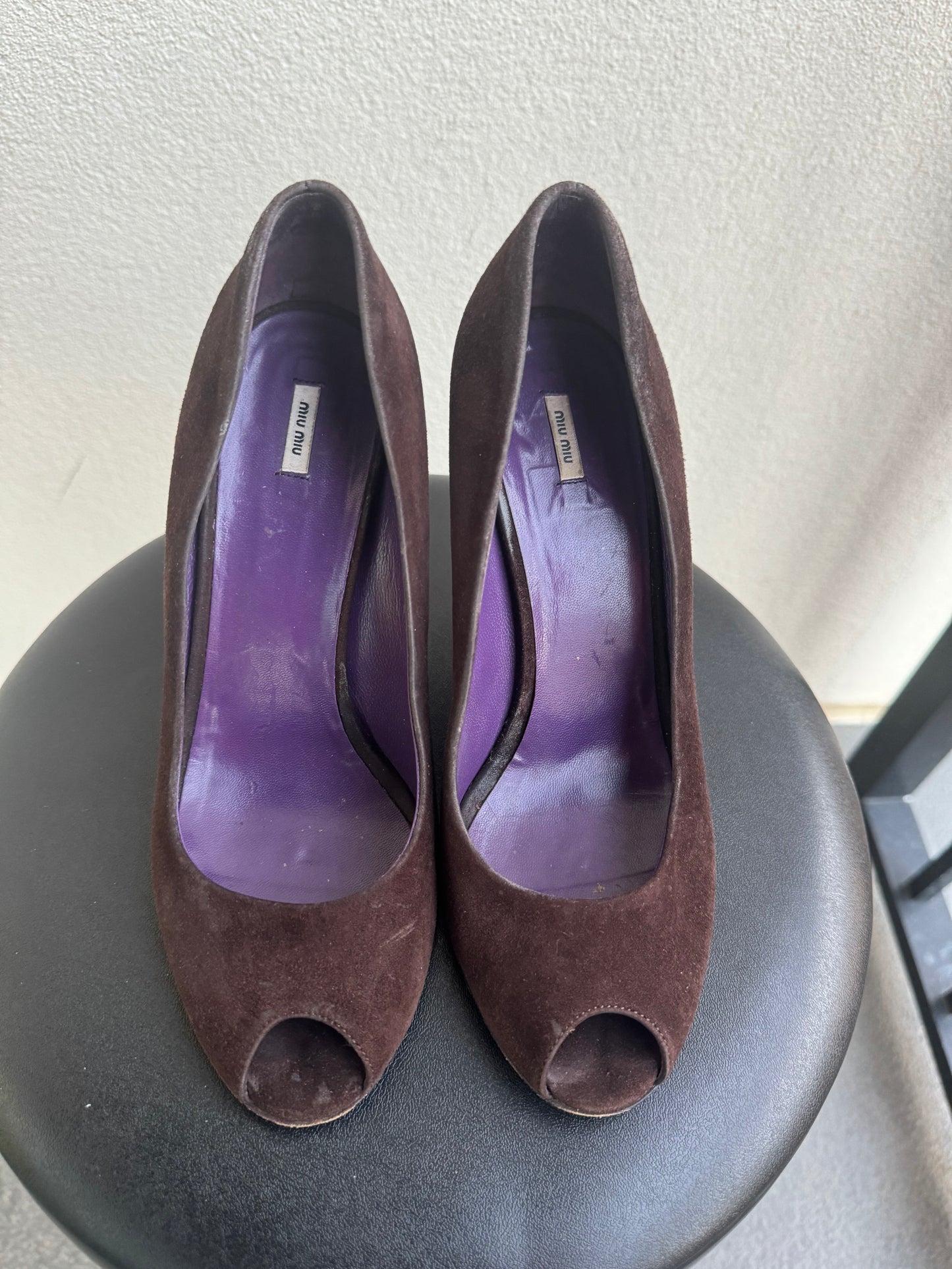 Vintage Miu Miu Suede Wedge Heel
