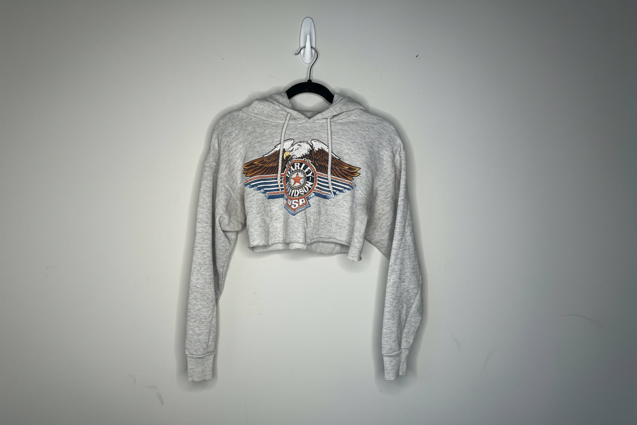 Harley Davidson Cropped Hoodie