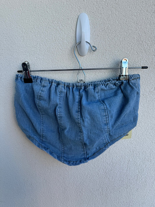 Denim Sleeveless Bandeau