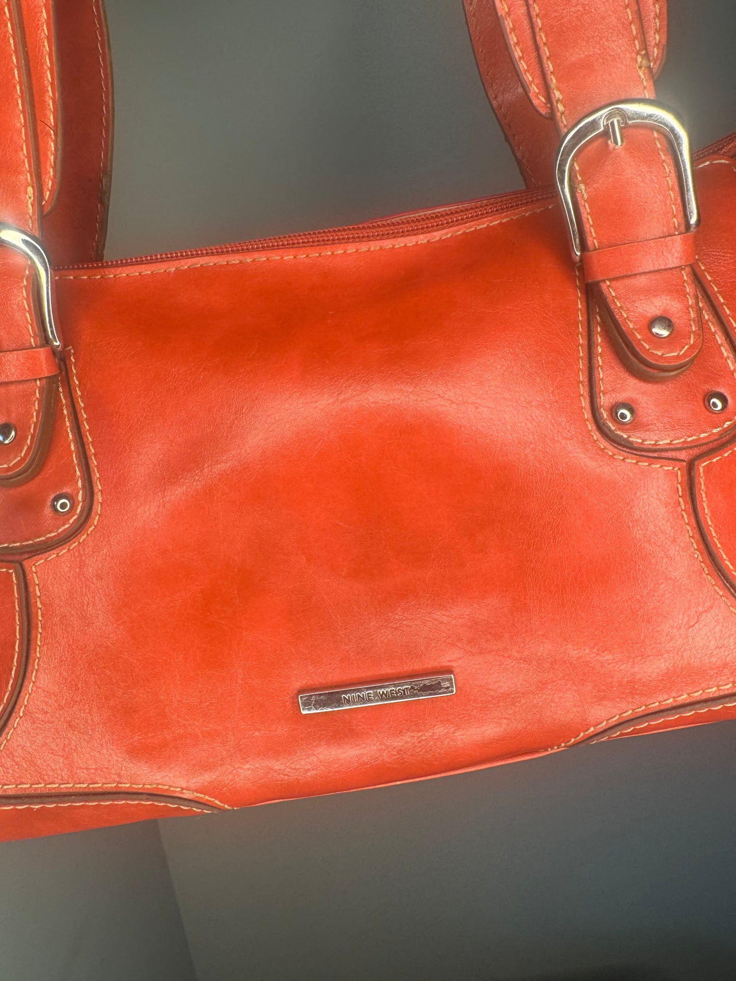 Nine West “Rusted Red” Leather Purse