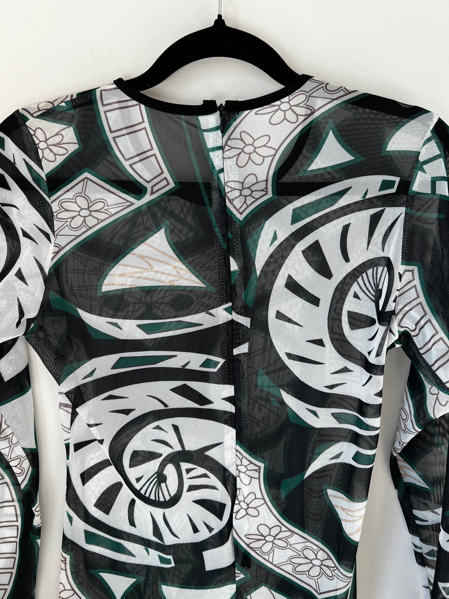 Printed Bold Mesh Dress