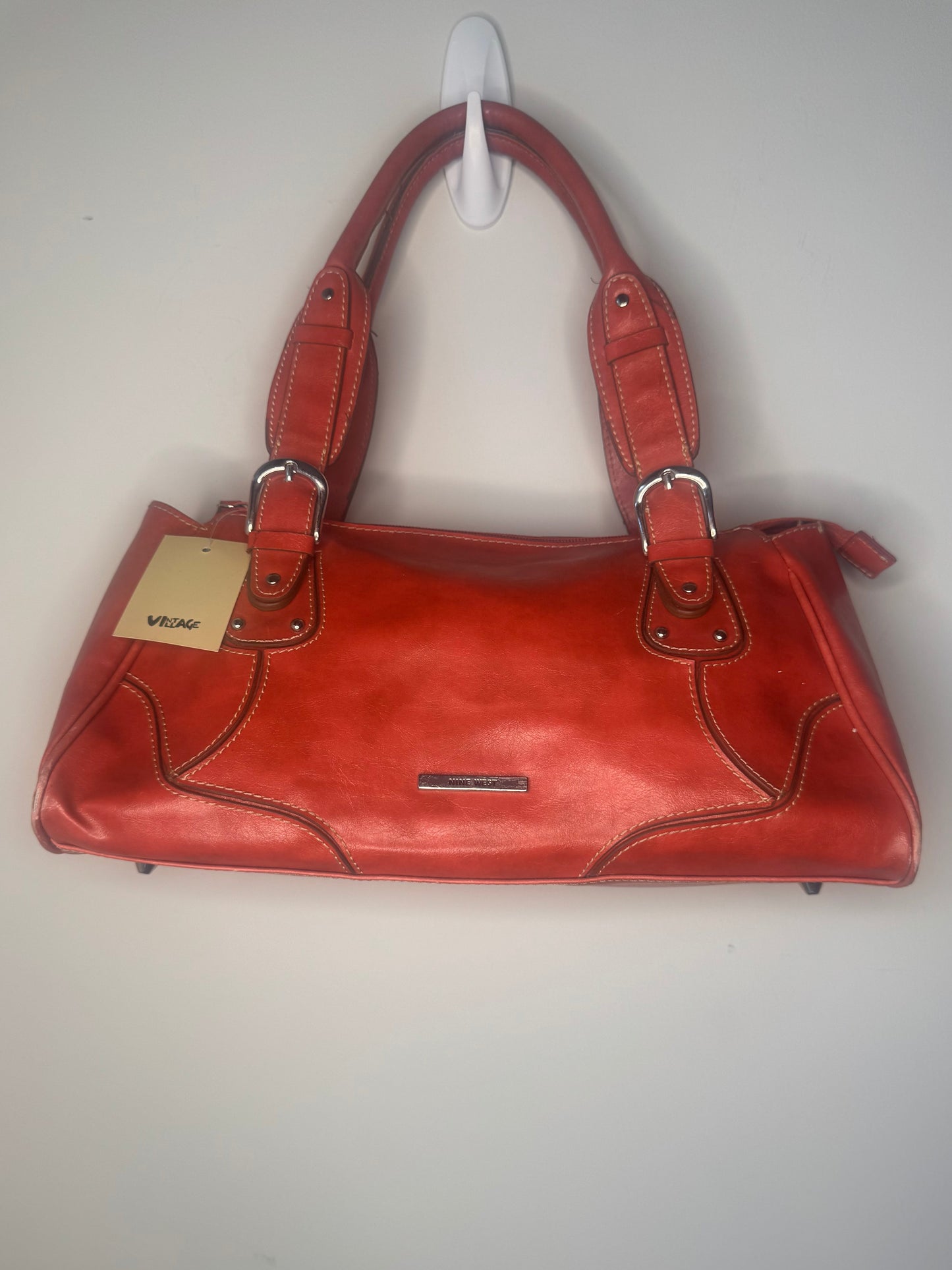 Nine West “Rusted Red” Leather Purse