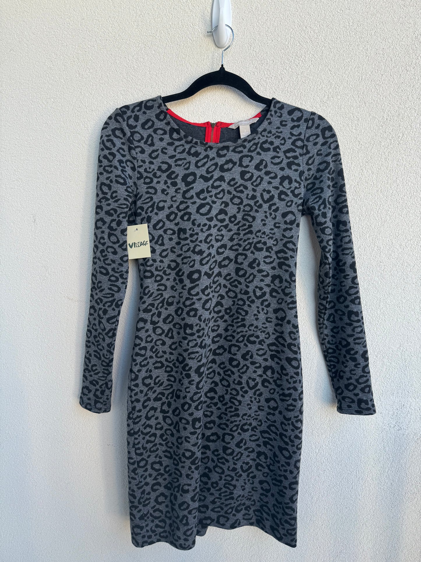 Banana Republic Gray Leopard Dress
