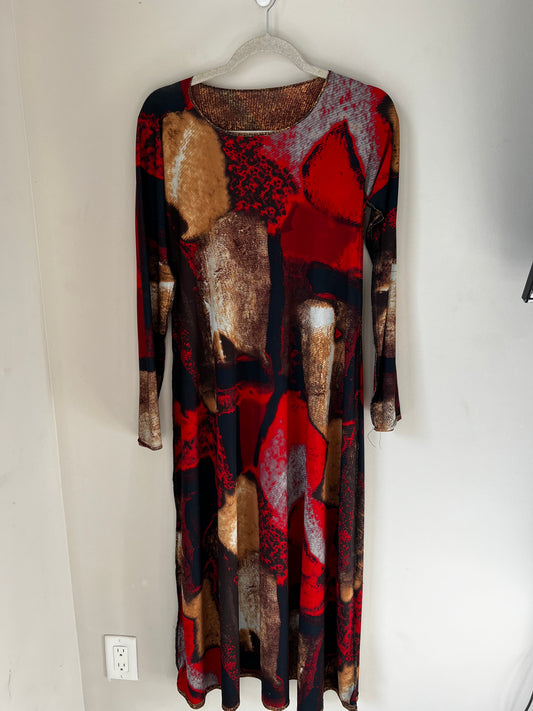 Vintage Reversible Pattern Dress