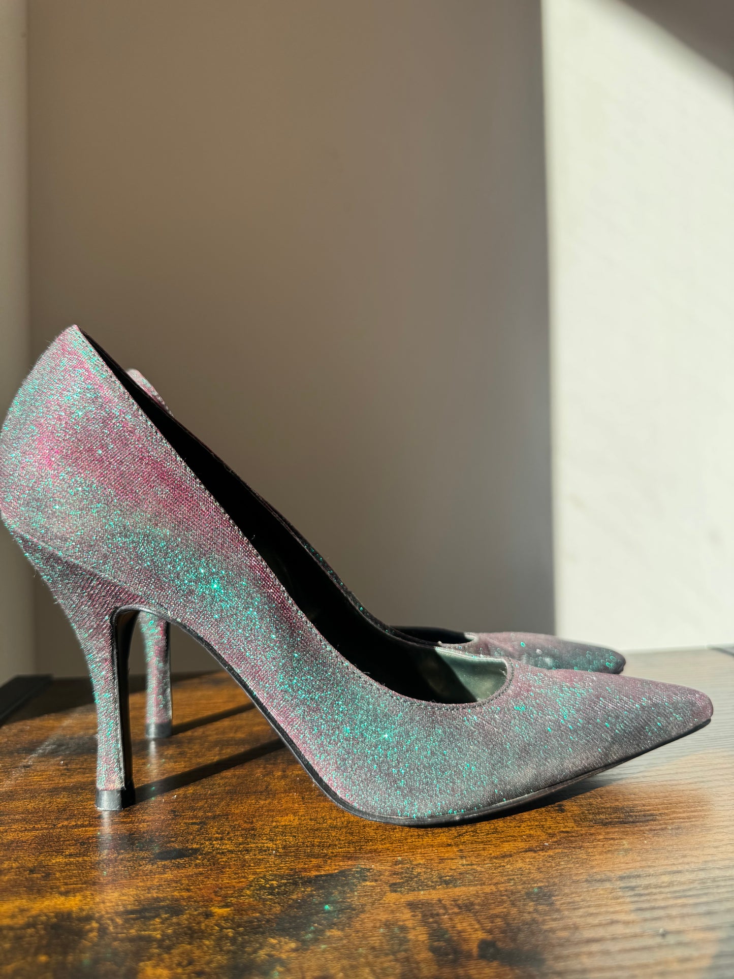 Forest Green Sparkle Pump