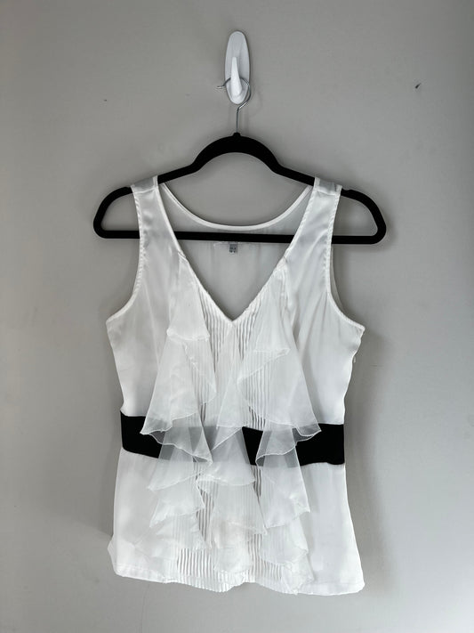 Vintage Ruffle Sleeveless Top