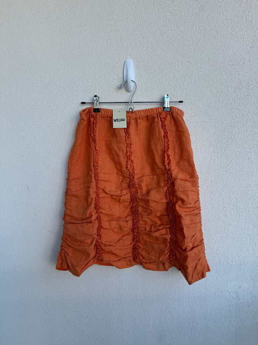 Allen Allen Orange Flow Skirt