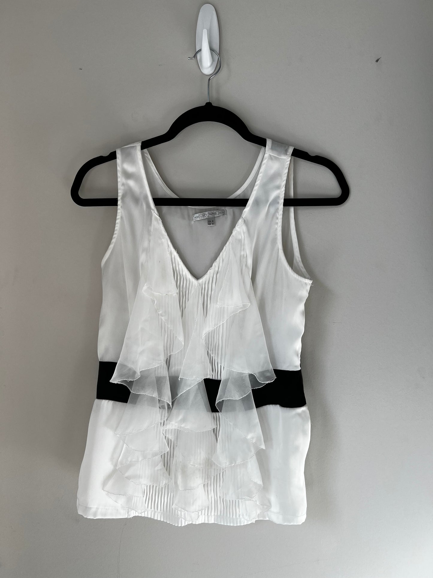 Vintage Ruffle Sleeveless Top