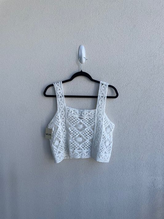 Crochet Chic: Vintage Knit Crop Tank