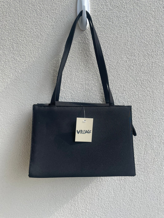 Noir Chic Vintage Purse with Flip Phone Pocket